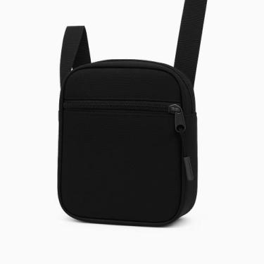 Imagem de Shoulder Bag Mini Bolsa Pochete Preta Cor Preto Correia de Ombro Preto