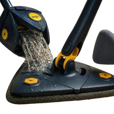 Imagem de Rodo Esfregão Multiuso Mop Triangular 360º Haste Giratória