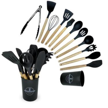 Imagem de Concha Escumadeira Jogo - Colheres E Talheres Silicone - Alumínios Por