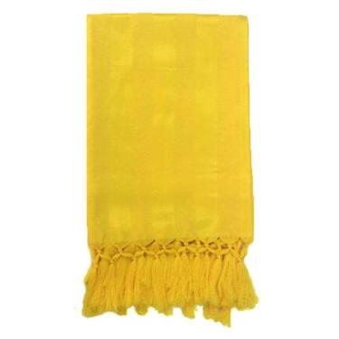 Imagem de Manta de Sofá Jacquard Amarelo 190x140 - Sua Casa Decor
