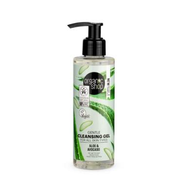 Imagem de Gel de Limpeza Facial - Aloe Vera e Abacate Organic Shop (200 ml)