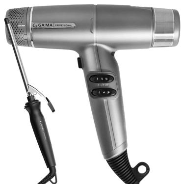 Imagem de Kit Secador iQ Lite Cinza e Modelador Salon Curl 9mm