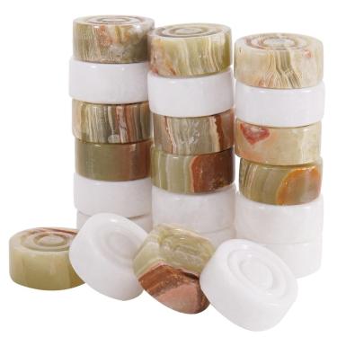 Imagem de Conjunto de bonecos Checker Radicaln Marble Checker de 3 cm branco/verde