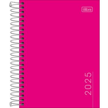 Imagem de Agenda Espiral Diária 11,7 x 16,4 cm Pepper Rosa 2025