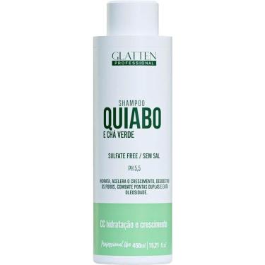 Imagem de Glatten Quiabo e Chá Verde - Shampoo Hidratação e Crescimento 450ml-Unissex