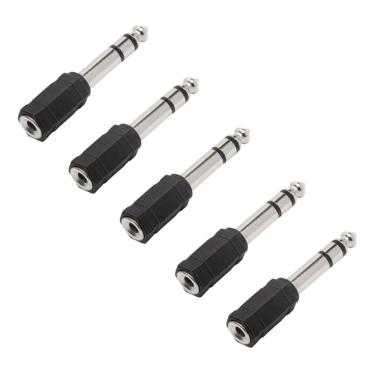 Imagem de Kit 5 Plug Adaptador P2 Fêmea Stereo Para P10 Macho Stereo