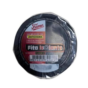 Imagem de Fita Isolante Uso Geral 20mts x 19mm x 0,13mm Fame