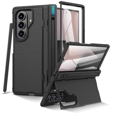 Imagem de VEGO Capa Z-Fold-7, protetor de tela integrado e suporte para caneta S [suporte invisível] [proteção de dobradiça] suporta carregamento sem fio, capa rígida antiderrapante à prova de choque para