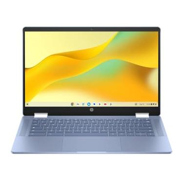 Imagem de HP Notebook Chromebook x360 35.6 cm FHD IPS Touch 2 em 1, processador Intel N100, 4 GB RAM, 64 GB eMMC, Chrome OS, azul celeste, 14b-cd0130wm