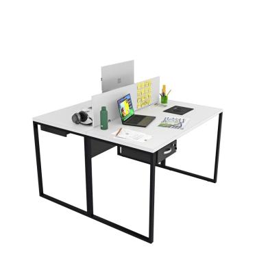 Imagem de Estação De Trabalho Mesa Plataforma 2 Lugares Com Gaveta Escritório Netmobil