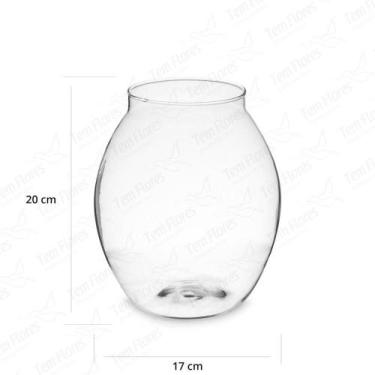 Imagem de Vaso de Vidro para Decoração Barrica sem gola 20x17 - Pense Flores