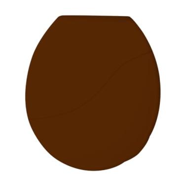 Imagem de Assento Tampa para Vaso Sanitário Oval Bellart Almofadado Slim Marrom Escuro Durín