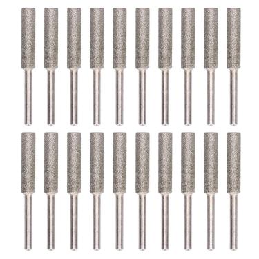 Imagem de 20 Pçs Afiador de Motosserra Rebarba Serra de Corrente Afiar Cabeça Arquivo Afiar Ferramenta Manutenção Moagem Funciona (5,5 mm)