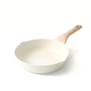 Imagem de Kordisen Frigideira antiaderente de cerâmica, frigideira de cerâmica de 24 cm, antiaderente para cozinhar, não tóxica, panelas de indução saudáveis, cabo resistente ao calor, livre de PFOA e PFAS