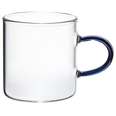 Imagem de Caneca Vidro Boro com Alça Azul 100 ml Mimo Style TC22124