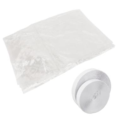 Imagem de Janela isolamento Kit PE espessado Windproof reutilizável dobrável transparente lágrima resistente isolamento janela filme para Winterizing (63 * 63 polegadas)