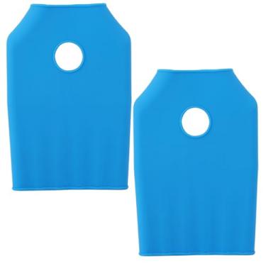 Imagem de 2 Capas Universais para Pincéis, Silicone Durável Protetores de Pincéis para Artistas e Faça Você Mesmo Serve em Cabos Largura Inferior a 4cm (Azul)