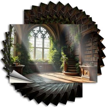 Imagem de Adesivos engraçados para carro Biblioteca Encantada: um retiro gótico adesivos caixa de ferramentas adesivos engraçados sinais de quarto (12 x 18 cm)