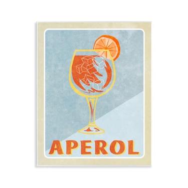 Imagem de Stupell Industries Design de arte vintage Aperol Spritz Wall Plaque por Elizabeth Medley, 14 x 11
