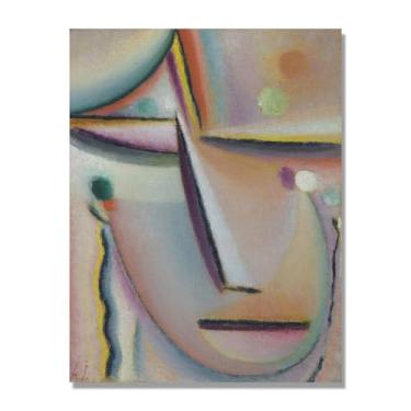 Imagem de NHLDZYH Alexej von Jawlensky Impressões artísticas - Pintura de retrato - (Oração de meditação) - Pôster de decoração de parede vintage. Somente tela 70 x 90 cm - 27,6 x 35,4 pol