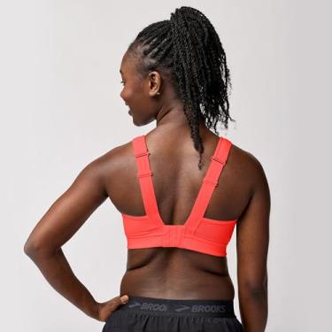 Imagem de Brooks Sutiã esportivo conversível 2.0 feminino para corrida de alto impacto, exercícios e esportes com suporte máximo, Neo Cayenne, (36) B