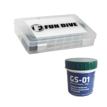 Imagem de Kit Box Oring + Graxa, P/Manutenção Aparelhos De Mergulho