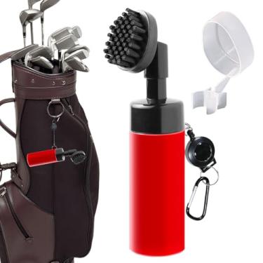 Imagem de Escova de Limpeza para Tacos de Golfe - Combo De Escova De Limpeza Para Tacos De Golfe Com Garrafa De Água De Aperto - Acessórios Para Cuidado E Manutenção Do Green De Putt Para