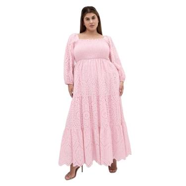 Imagem de City Chic Vestido longo feminino plus size - Brodie, Rosa macio, 46
