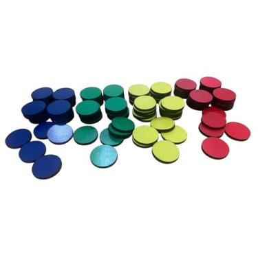 Imagem de Pacote 100 Fichas Colorida Mdf- 25mm Jogos Rpg Tabuleiro