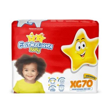 Imagem de Fralda Estrelinha Hiper XG com 70 Unidades