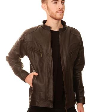 Imagem de Jaqueta de Couro Masculina Casaco Austin - IGNE BULL, M, Preto