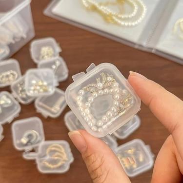 Imagem de Moritic 80 minirecipientes de armazenamento de joias, estojos de plástico transparente para pulseiras de pérolas e pequenos acessórios (80)