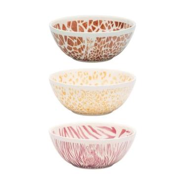 Imagem de Jogo de 3 Tigelas Bowl 16 Cm Diverso Zoo Ceramica Oxford