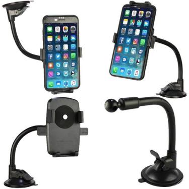 Imagem de Suporte Celular Carro Veicular Trava Automática Anti Queda (Preto) LE-