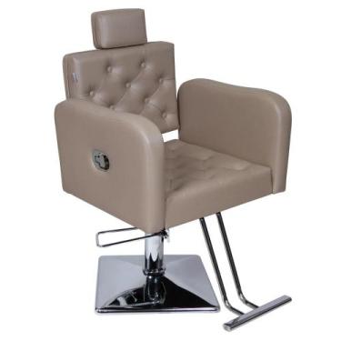 Imagem de Cadeira Tokyo Reclinável Hidráulica Base Quadrada Estofado Fendi - Mov