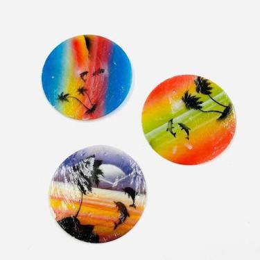 Imagem de Pingente Madrepérola Lamina 59mm 5pçs Desenhos Praia Arte - Macall