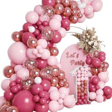 Imagem de Kit Festa Balões Aniversário Arco De Balões Bexigas De Látex Painel De Festa Decoração Prática E Rápida (145PCS)