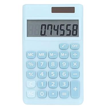 Imagem de TOPINCN Calculadora de Mesa, Calculadora de Exibição LCD Grande de 8 Dígitos, Energia Solar Dupla e de Bolso Portátil de Bateria, de Botão Grande Sensível para (Azul)