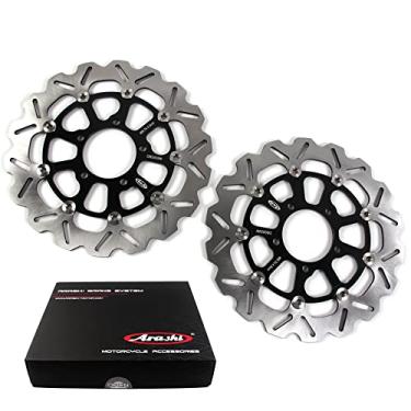 Imagem de Discos de freio dianteiro Arashi Rotores para Kawasaki Z800E 2013-2016 ABS, Z1000 2014-2020 ABS 2014-2021, peças de acessórios de motocicleta pretas