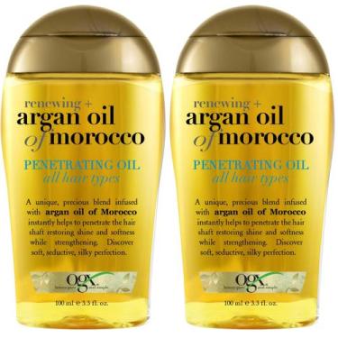Imagem de Tratamento de óleo capilar OGX Renewing Argan Oil Marrocos 100mlX2