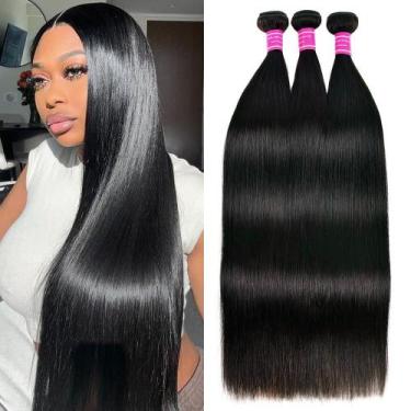 Imagem de Extensões de cabelo Willy Straight 10A 26cm 28cm 30cm 3 pacotes - Wlil