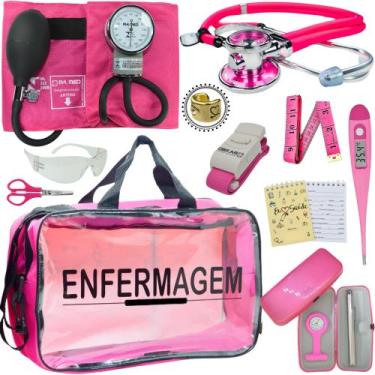 Imagem de Kit Enfermagem Top Cores Premium Completo Estagio - Love Saude, ROSA T