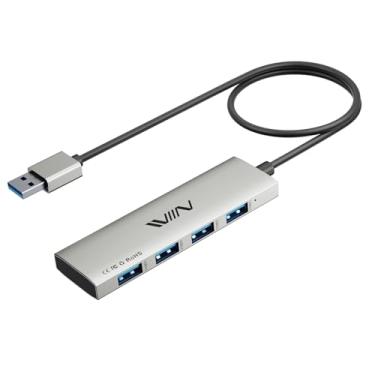 Imagem de Hub USB 3.0, extensor divisor USB de 4 portas, adaptador portátil, hub de dados multiportas para laptop, Xbox, pen drive, HDD, console, câmera, teclado, mouse, Windows, Mac OS PC, não projetado para