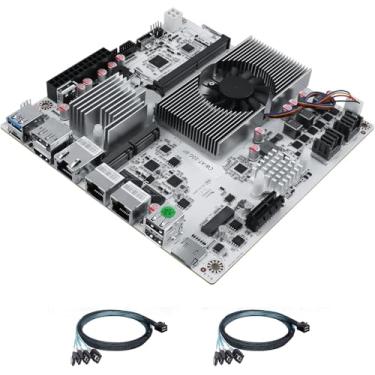 Imagem de 1 placa-mãe 10G 2*i226-V 2.5G 3LAN NAS 8*SATA3.0(2*SFF 8643) 2*M.2 NVMe 1*DDR5 PCI-E x4 Slot USB3.2+Tipo-C 10Gbp Soft Router ITX Mainboard M.2 E_Key WiFi HDMI/DP1.4 Suporta 4K@600 Hz (8P NA) 150 NAS)