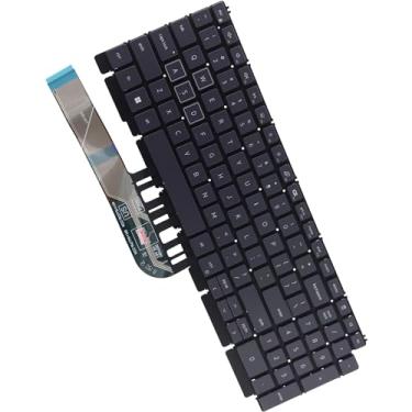 Imagem de Deal4GO US-INTL QWERTY teclado RGB sem retroiluminação branco letra R2GPD substituição para Dell G15 5510 5511 5515 5520 5521 5525