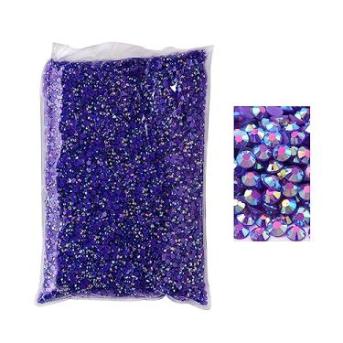 Imagem de Blinginbox 25.000 peças de strass flatback, strass de resina não hotfix grande quantidade atacado para artesanato design criativo, roupas, maquiagem, arte de unhas (4 mm, Dk. Ametista AB)