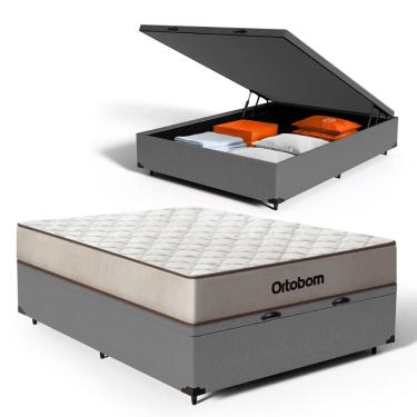 Imagem de Cama Box Baú com Colchão de Espuma D60 Double Face Force Dream - Ortobom Casal 138cm