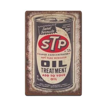 Imagem de Placa De Metal Retrô Vintage Com Tema De Óleo De Motor a Gasolina Para