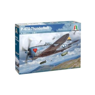 Imagem de Italeri 2835 1:48 P-47D Thunderbolt (E.T.O.) - kit de construção de modelos, design de suporte, artesanato, hobby, cola, kit de montagem de plástico, fiel aos detalhes, multicolorido, cor moldada