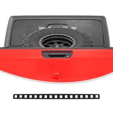 Imagem de Linskip 3ª capa de luz de freio compatível com Jeep Gladiator 2020-2025, acabamento de luz de freio de alça traseira para Jeep Gladiator Acessórios externos Fibra de carbono